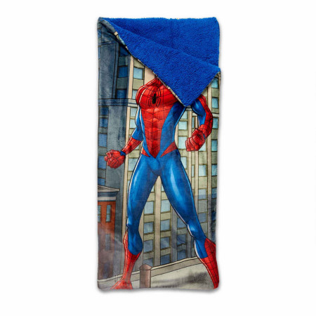 Spider-Man in the City Slumber Bag with Sherpa Lining
